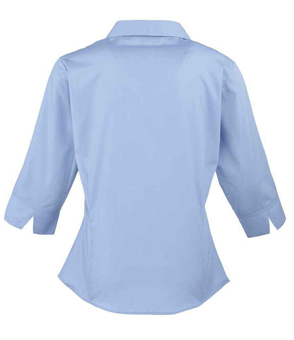 Premier Ladies 3/4 Sleeve Poplin Blouse - BACK