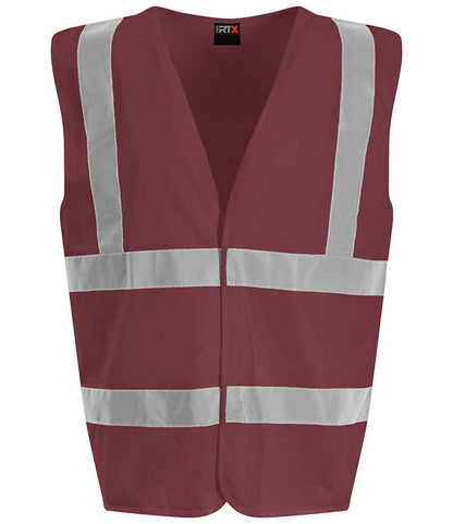 Pro RTX High Visibility Waistcoat - Maroon - front