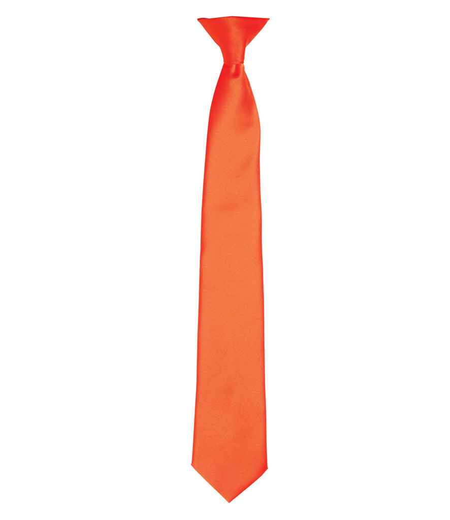 Premier 'Colours' Satin Clip Tie - FRONT