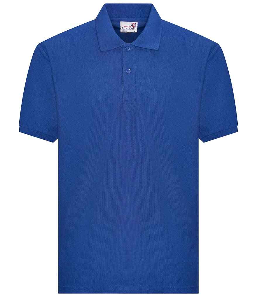 AWDis Academy Senior Piqué Polo Shirt - Royal Blue (AC004) - front