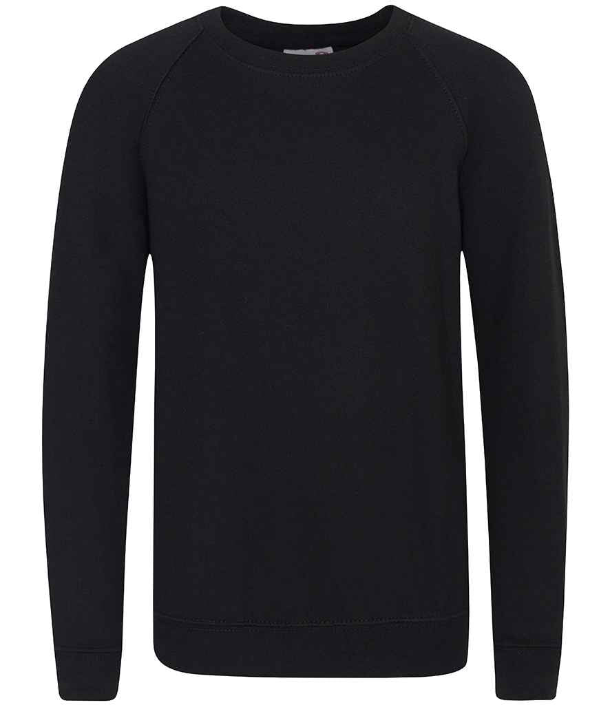 AWDis Academy Kids Raglan Sweatshirt - Black (AC001B)