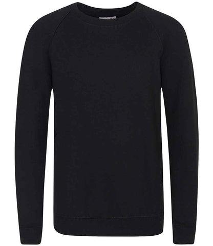 AWDis Academy Kids Raglan Sweatshirt - Black (AC001B)