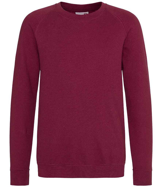 AWDis Academy Kids Raglan Sweatshirt - Burgundy (AC001B)