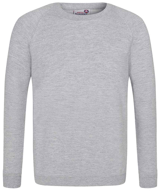 AWDis Academy Kids Raglan Sweatshirt - Grey (AC001B)