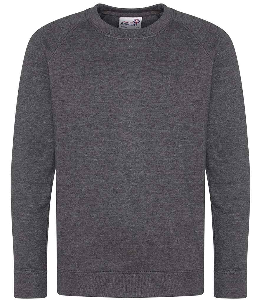 AWDis Academy Kids Raglan Sweatshirt - Charcoal (AC001B)