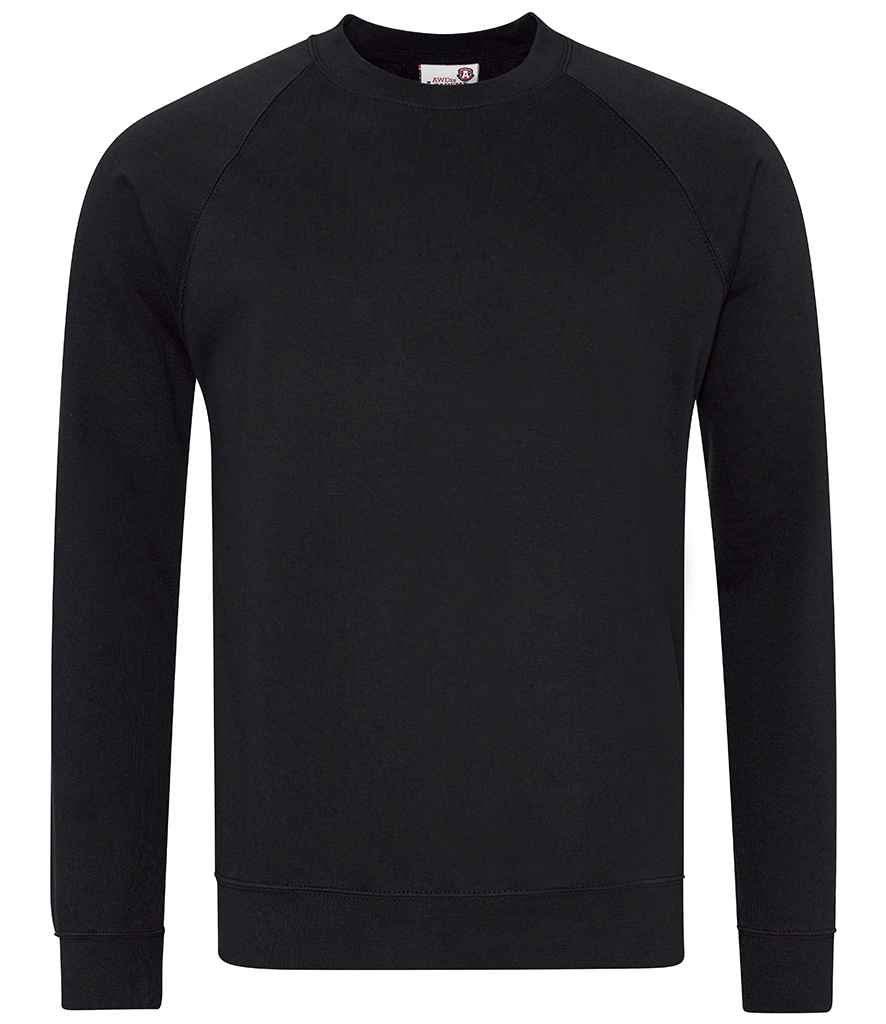 AWDis Academy Senior Raglan Sweatshirt - Black (AC001)