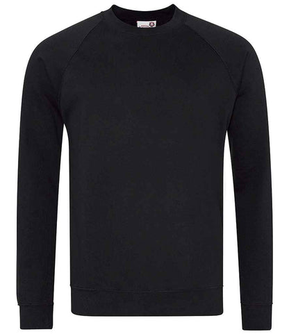 AWDis Academy Senior Raglan Sweatshirt - Black (AC001)