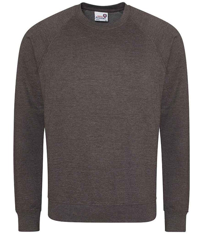 AWDis Academy Senior Raglan Sweatshirt - Charcoal (AC001)