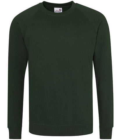 AWDis Academy Senior Raglan Sweatshirt - Green (AC001)