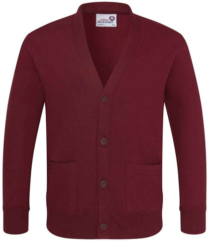 AWDis Academy Kids Sweat Cardigan - Burgundy (AC002B)
