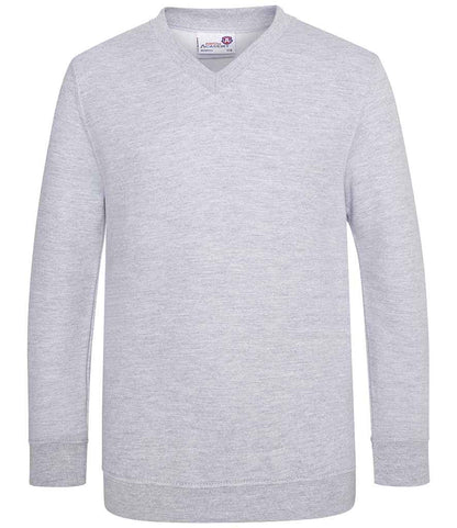 AWDis Academy Kids V Neck Sweatshirt - Grey (AC003B)