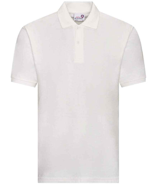 AWDis Academy Senior Piqué Polo Shirt - White (AC004)