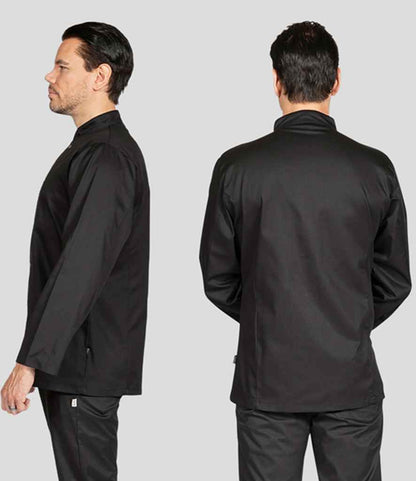 Dennys Long Sleeve Chef's Jacket - Black (AF001)