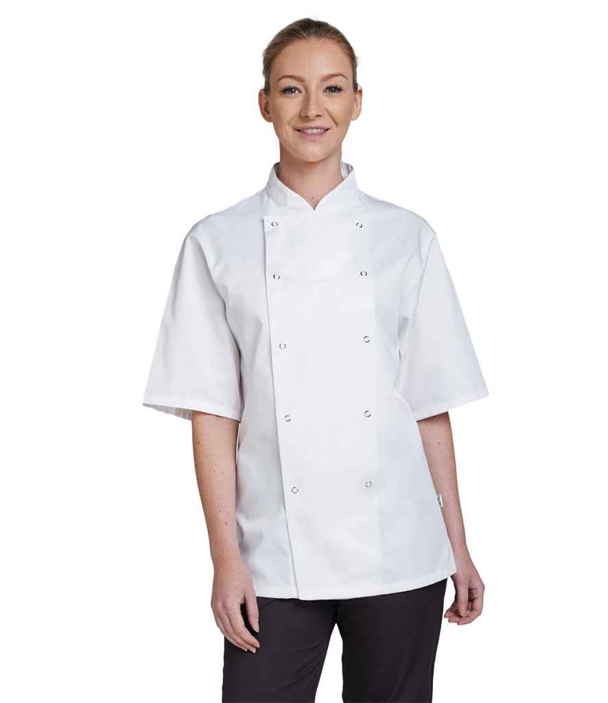 Dennys Short Sleeve Chef's Jacket - White (AF002)
