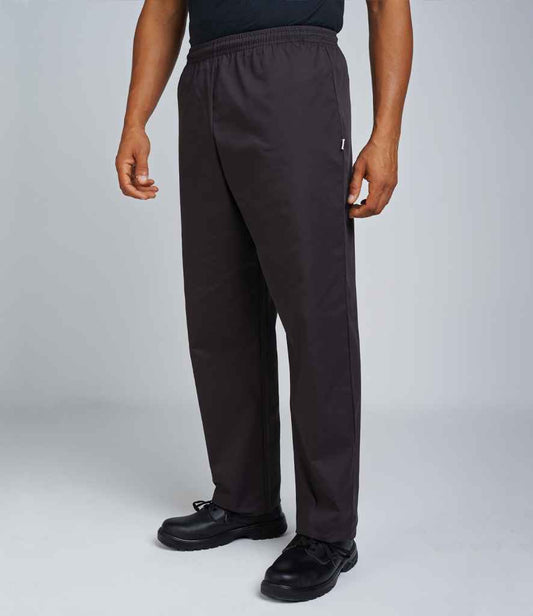 Dennys Elasticated Chef's Trousers - Black (AF020)