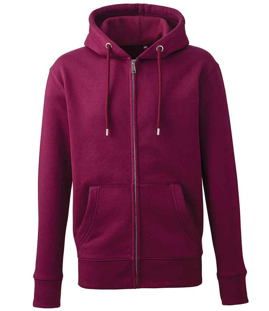 Anthem Organic Full Zip Hoodie - Burgundy (AM02)
