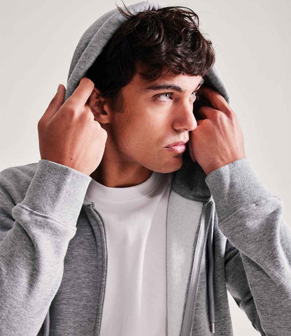 Anthem Organic Full Zip Hoodie - Grey Marl (AM02)