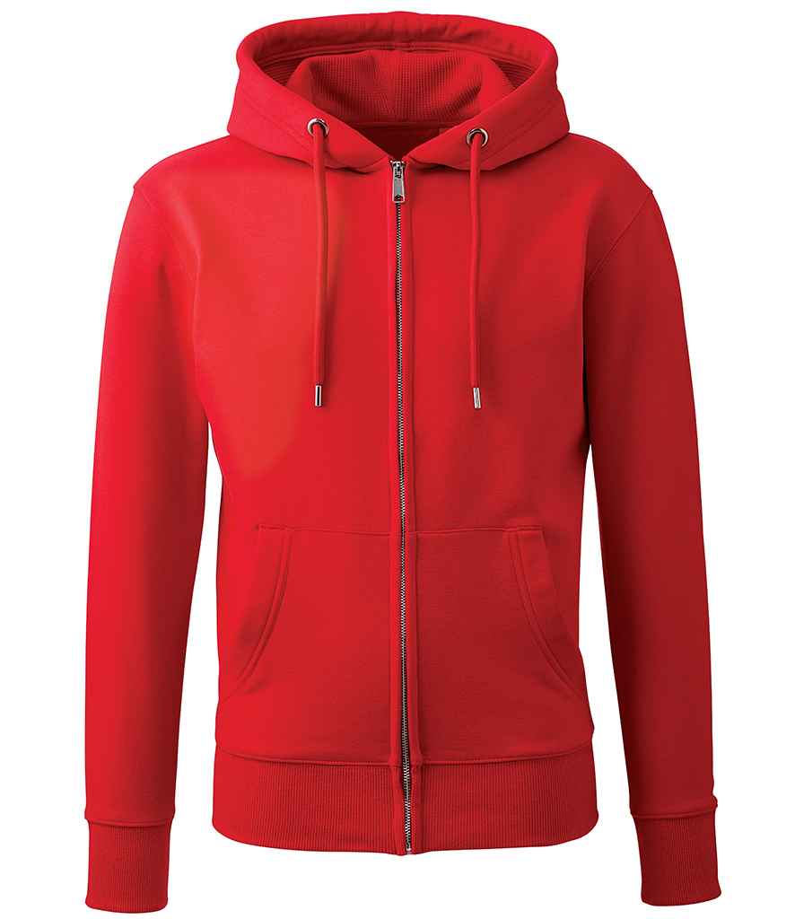 Anthem Organic Full Zip Hoodie - Red (AM02)