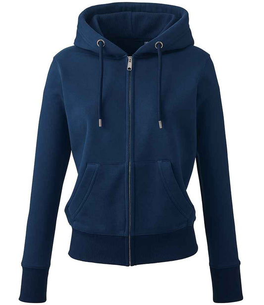 Anthem Ladies Organic Full Zip Hoodie - Navy (AM04)