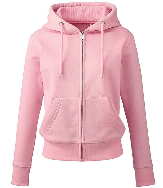 Anthem Ladies Organic Full Zip Hoodie - Pink (AM04)