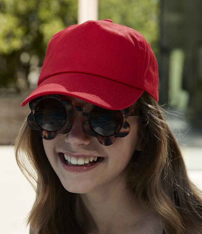 Beechfield Kids Original 5 Panel Cap - Bright Red (BB10B)