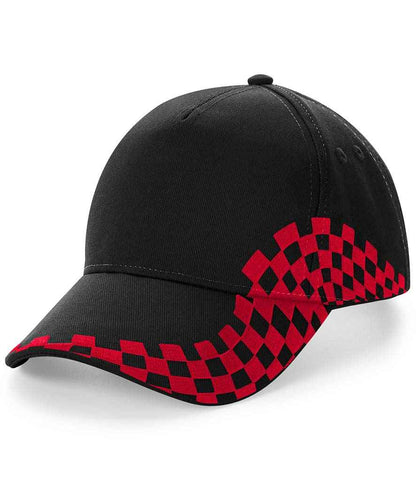 Beechfield Grand Prix Cap - Black/Classic Red (BB159)