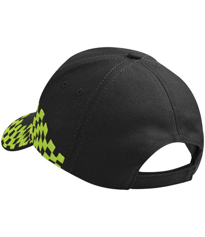 Beechfield Grand Prix Cap - Black/Lime Green (BB159)