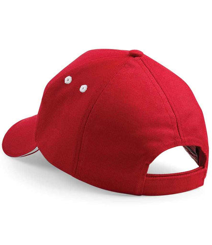 Beechfield Ultimate 5 Panel Cap with Sandwich Peak - Classic Red/White (BB15C)