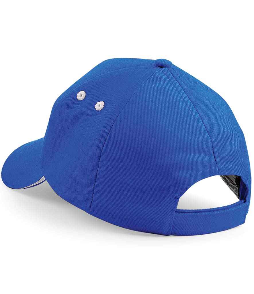 Beechfield Ultimate 5 Panel Cap with Sandwich Peak - Bright Royal/White (BB15C)
