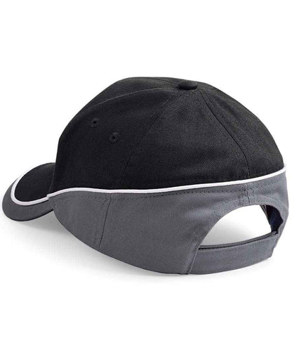 Beechfield Teamwear Competition Cap - Black/Graphite Grey/White (BB171)