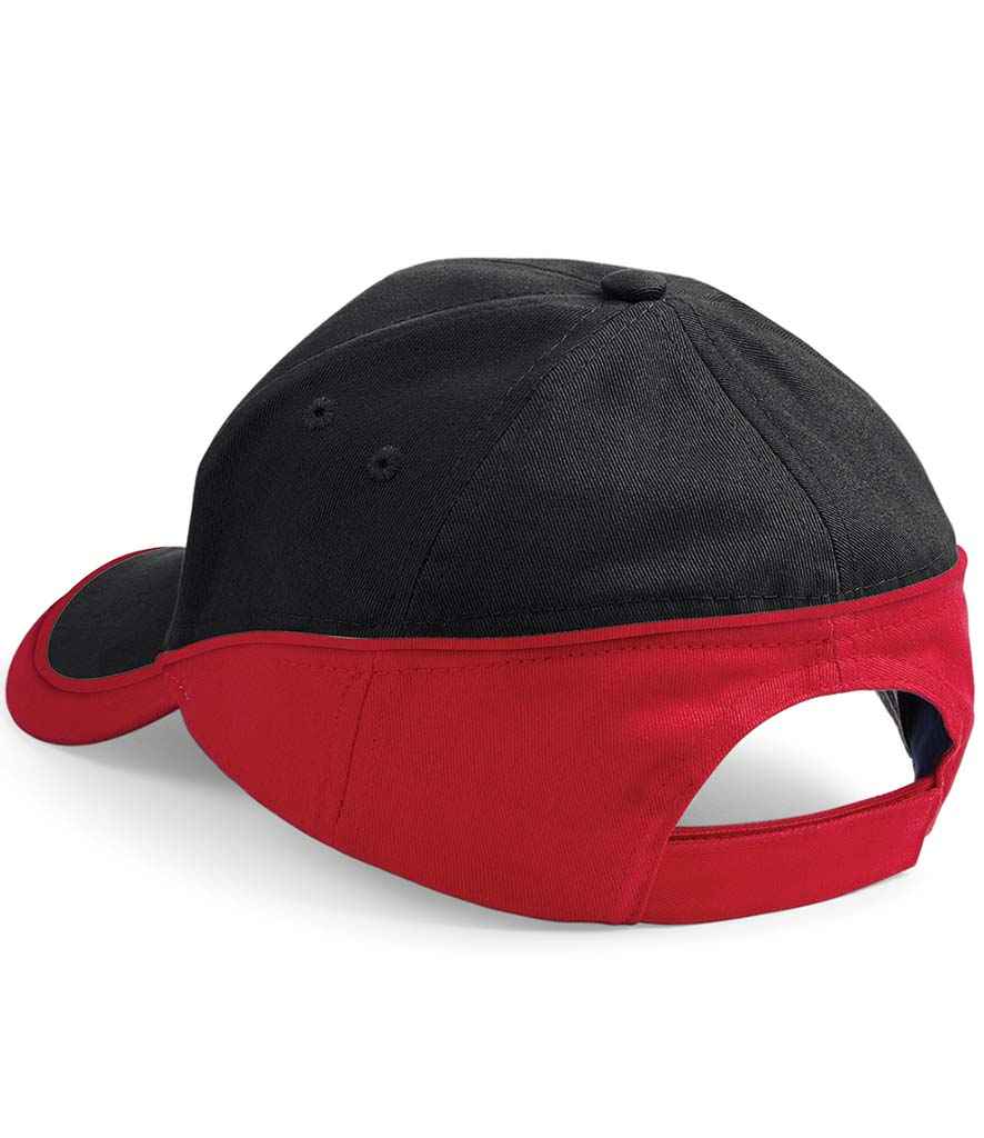 Beechfield Teamwear Competition Cap - Black/Classic Red (BB171)
