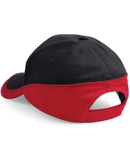 Beechfield Teamwear Competition Cap - Black/Classic Red (BB171)