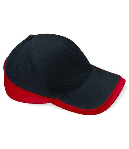 Beechfield Teamwear Competition Cap - Black/Classic Red (BB171)