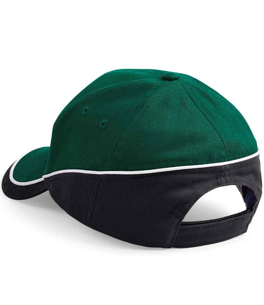Beechfield Teamwear Competition Cap - Bottle Green/Black/White (BB171)