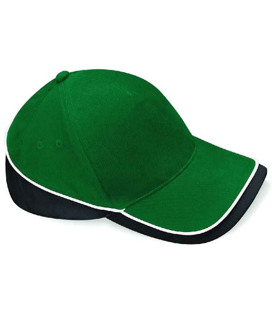 Beechfield Teamwear Competition Cap - Bottle Green/Black/White (BB171)