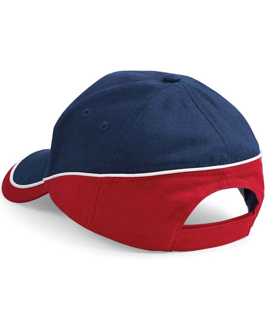Beechfield Teamwear Competition Cap - French Navy/Classic Red/White (BB171)
