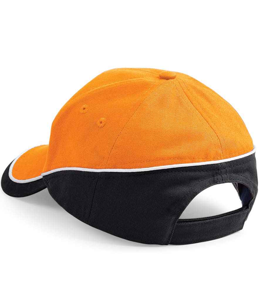 Beechfield Teamwear Competition Cap - Orange/Black/White (BB171)
