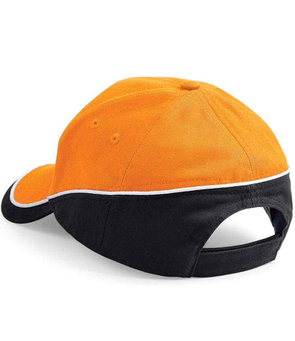 Beechfield Teamwear Competition Cap - Orange/Black/White (BB171)