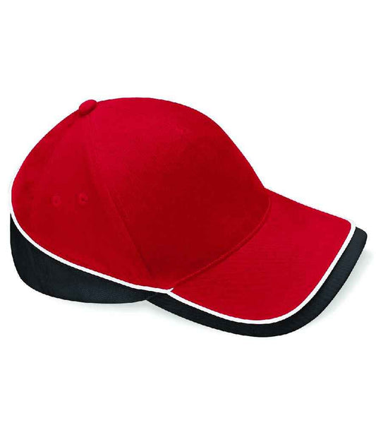 Beechfield Teamwear Competition Cap - Classic Red/Black/White (BB171)