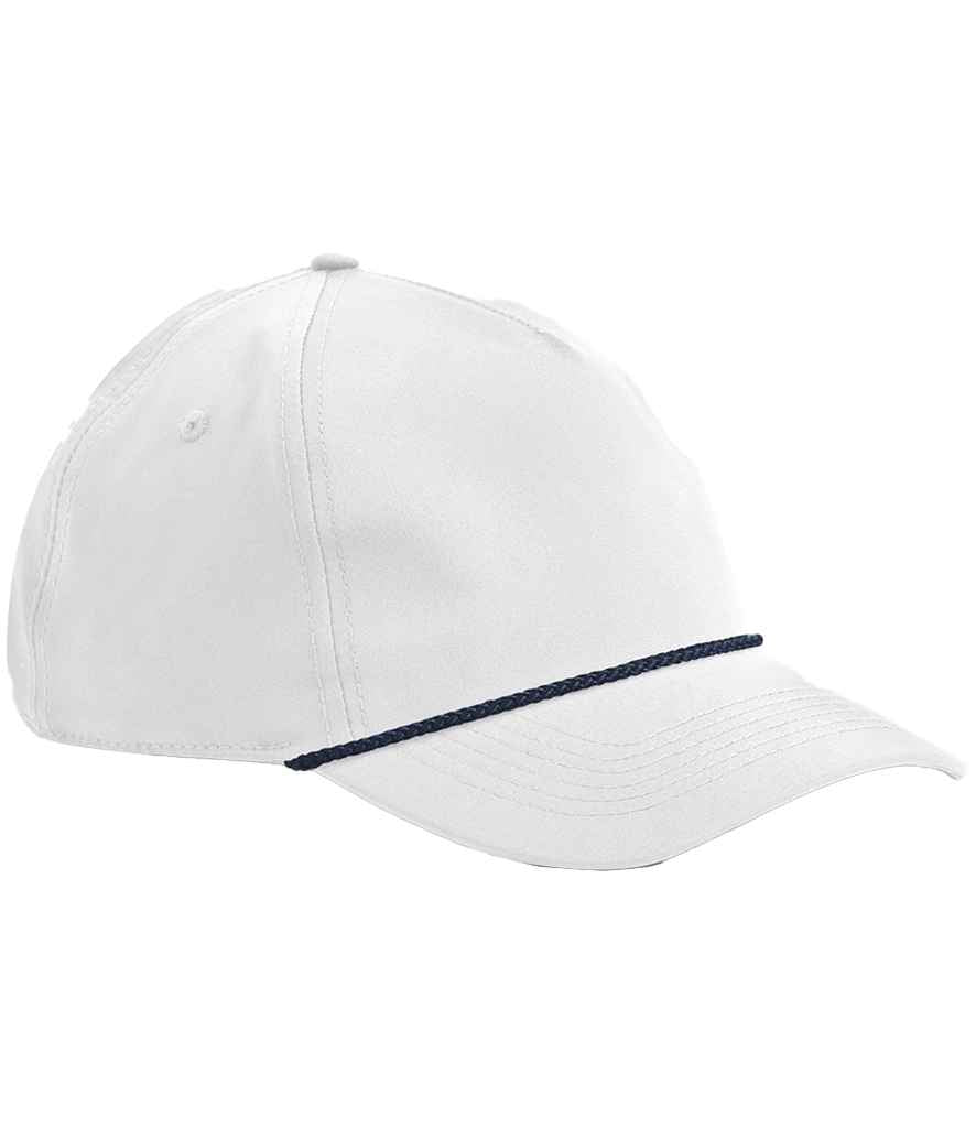 Beechfield Rope Detail Golf Cap - White/Navy (BB194R)