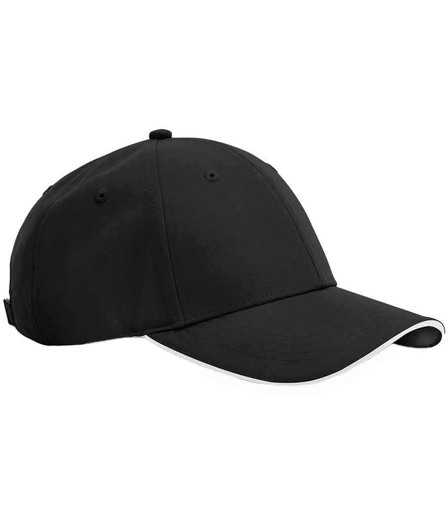 Beechfield Team Sports-Tech Cap - Black/White (BB195R)