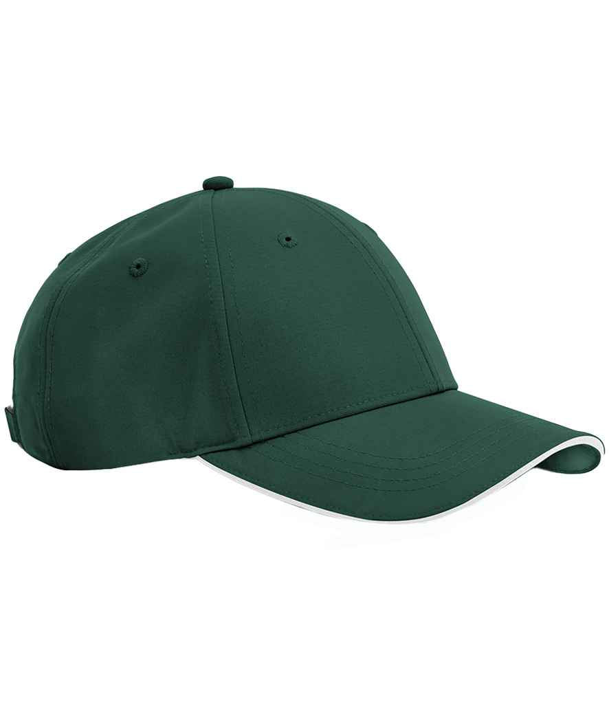 Beechfield Team Sports-Tech Cap - Bottle Green/White (BB195R)