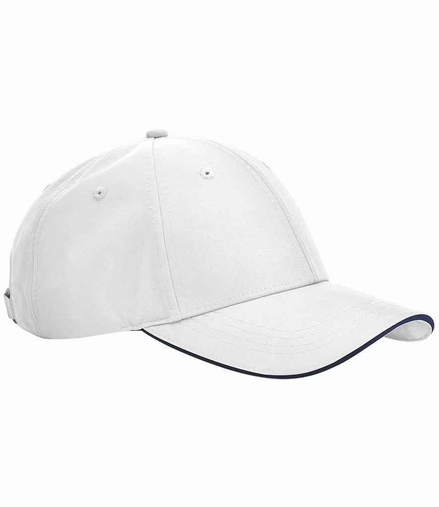 Beechfield Team Sports-Tech Cap - White/French Navy (BB195R)