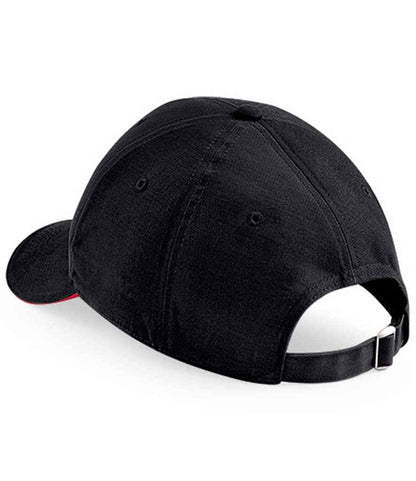 Beechfield Athleisure 6 Panel Cap - Black/Classic Red (BB20)
