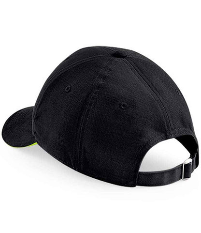 Beechfield Athleisure 6 Panel Cap - Black/Lime Green (BB20)