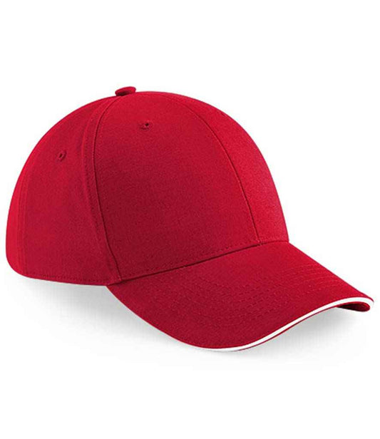 Beechfield Athleisure 6 Panel Cap - Classic Red/White (BB20)