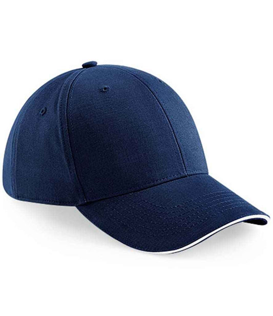 Beechfield Athleisure 6 Panel Cap - French Navy/White (BB20)