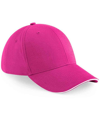 Beechfield Athleisure 6 Panel Cap - Fuchsia/White (BB20)