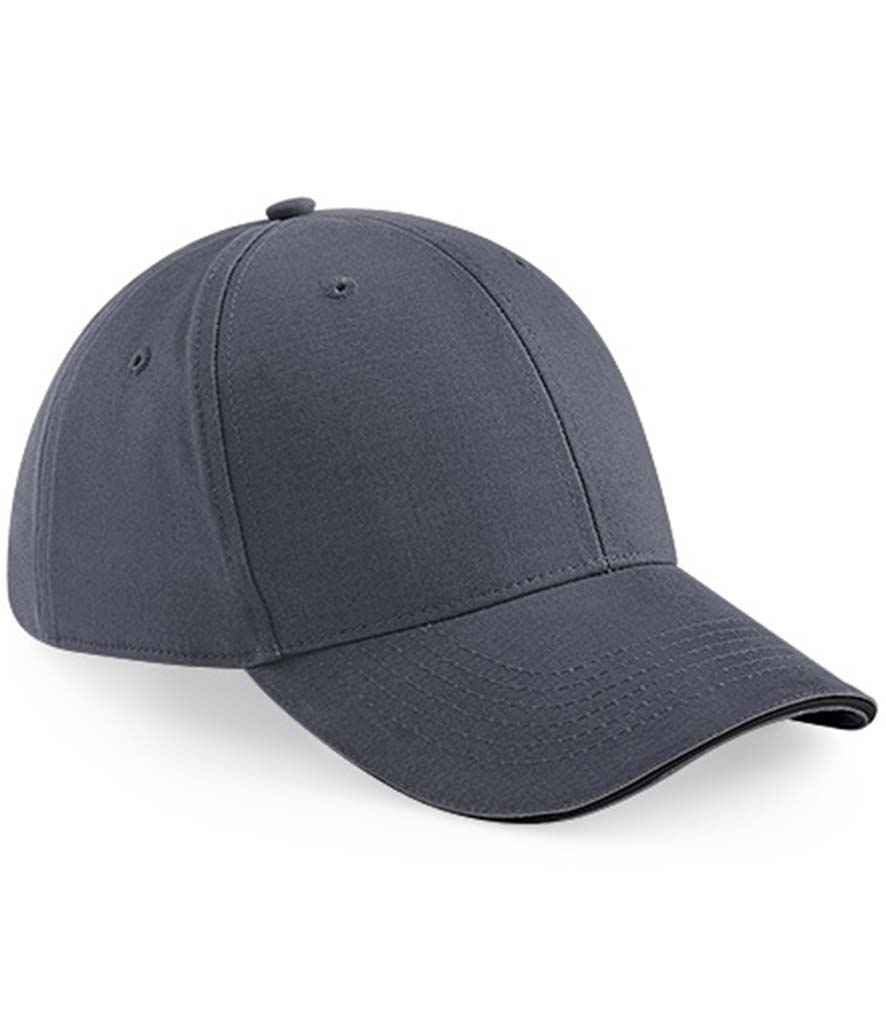 Beechfield Athleisure 6 Panel Cap - Graphite Grey/Black (BB20)