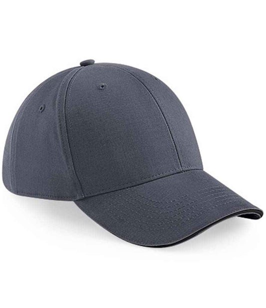 Beechfield Athleisure 6 Panel Cap - Graphite Grey/Black (BB20)